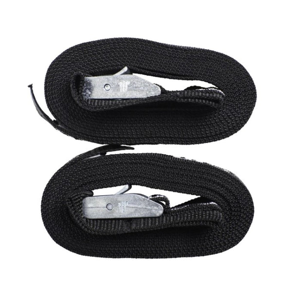 A pair of 10' cam-buckle straps for securing boards, kayaks, etc., to the SeaSucker Board Rack, comes in a pair.